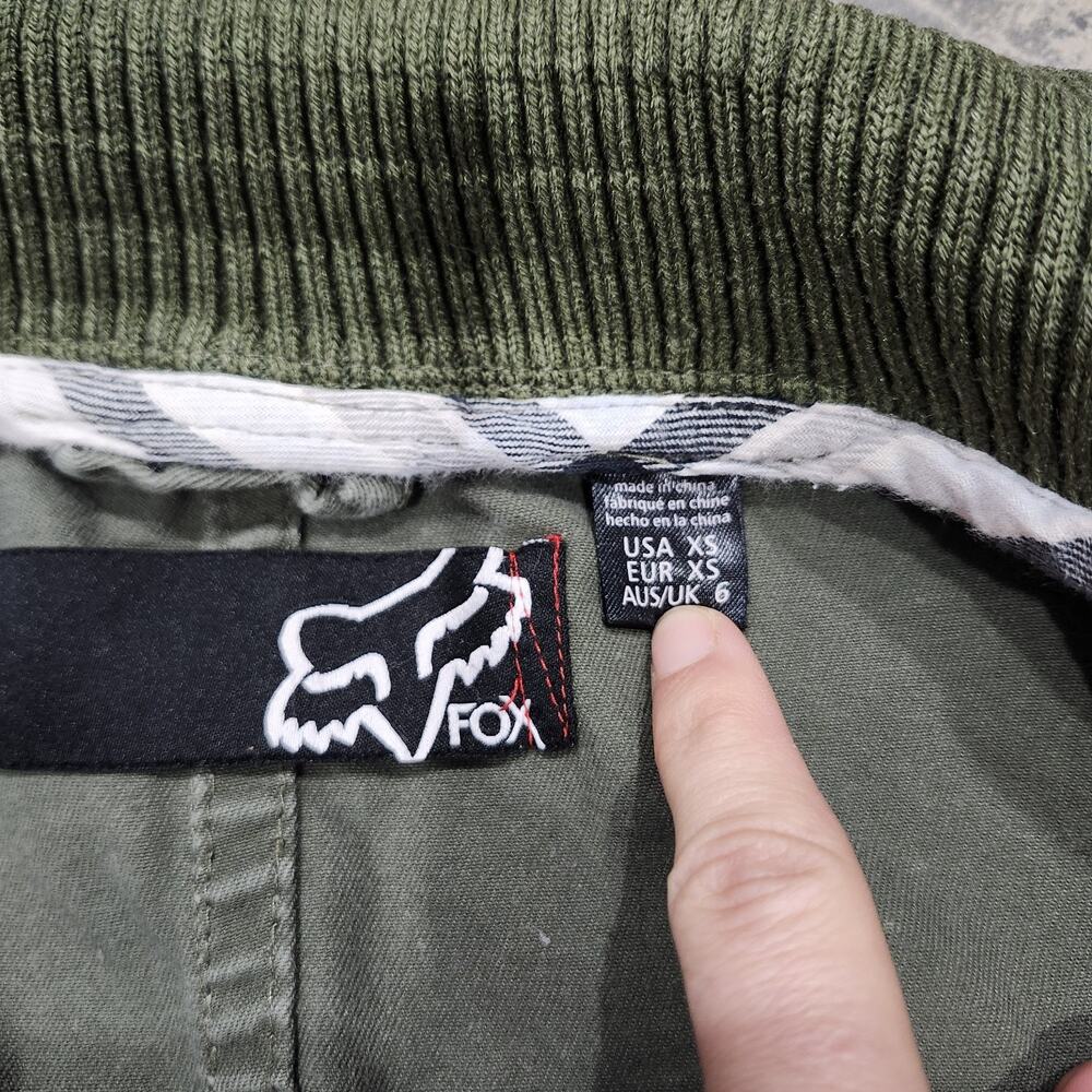 Fox Riders Company Womens Jacket Coat Army Green Olive Military Sz XS Logo - Picture 2 of 14